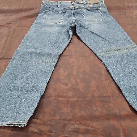 N Blue Wrangler Jeans Sz 36 X 32 - Picture 2 of 4